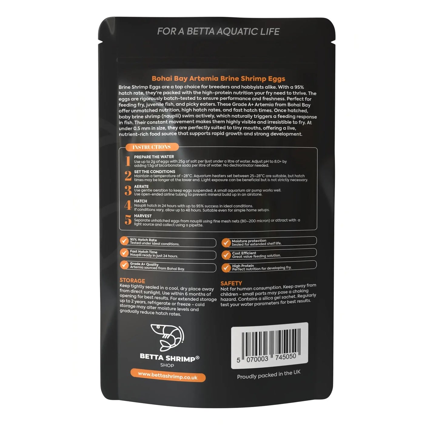 BSS™ Brine Shrimp Eggs Betta Shrimp Shop
