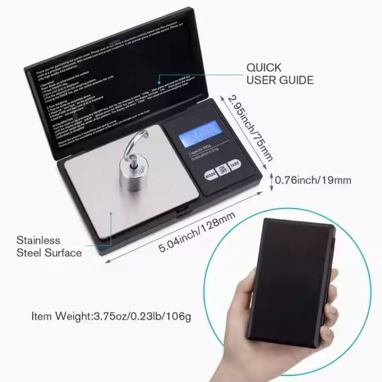 Digital Scales Electronic with Battery 0.1g 100-500g