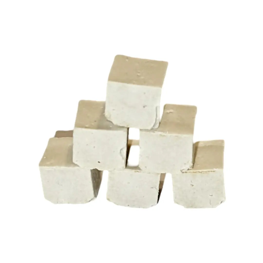 Calcium BSS Blocks Mineral Food for Shrimp & Snail stacked in a pyramid formation.