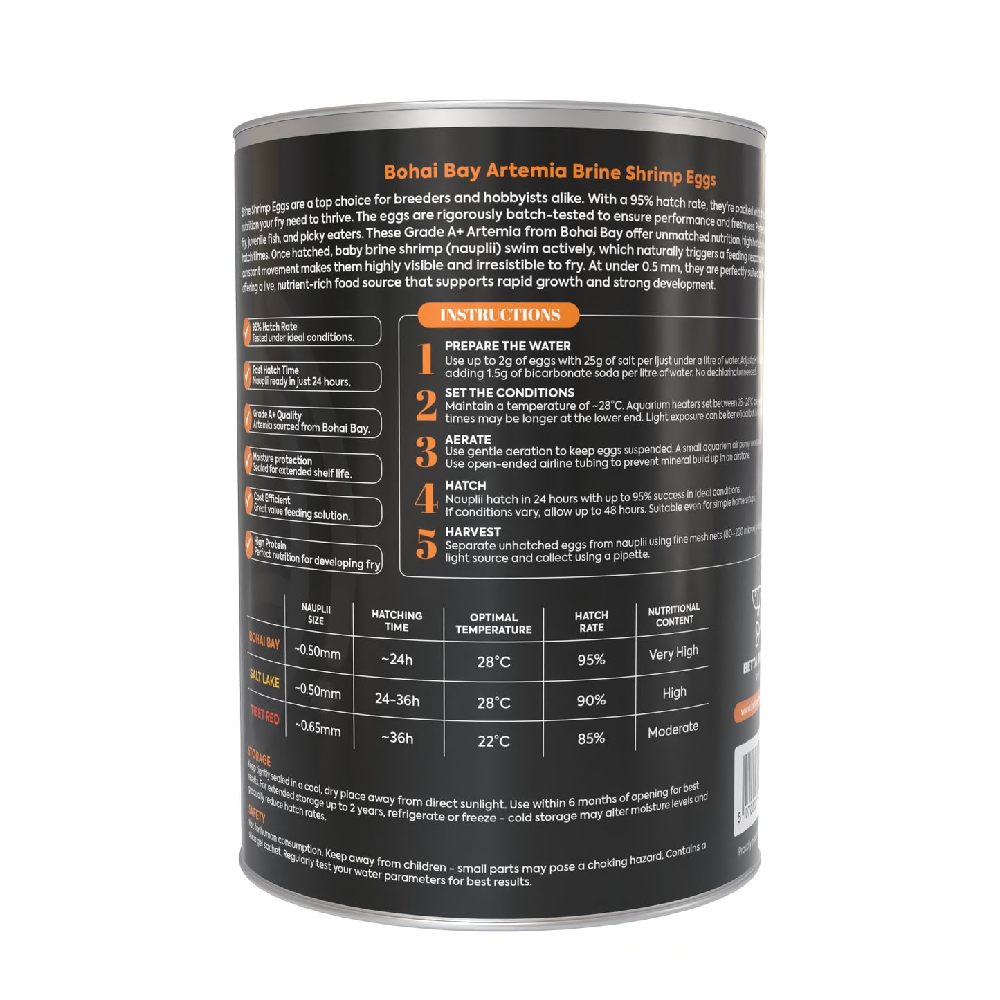 BSS™ Brine Shrimp Eggs TIN - Bohai Bay